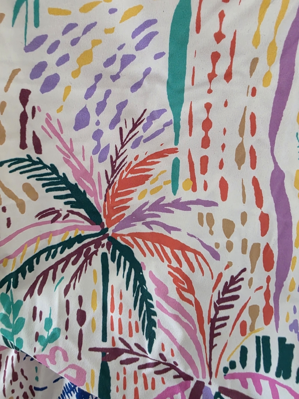 Susan Graver Soleil Ruched Tropical Print One-Piece Swimsuit Swim Dress 30W - Picture 4 of 5